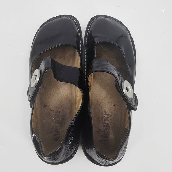 Alegria Black Paloma Patent Leather Mary Jane Platform Slip On Shoe 41 / 10.5-11 - Picture 5 of 9